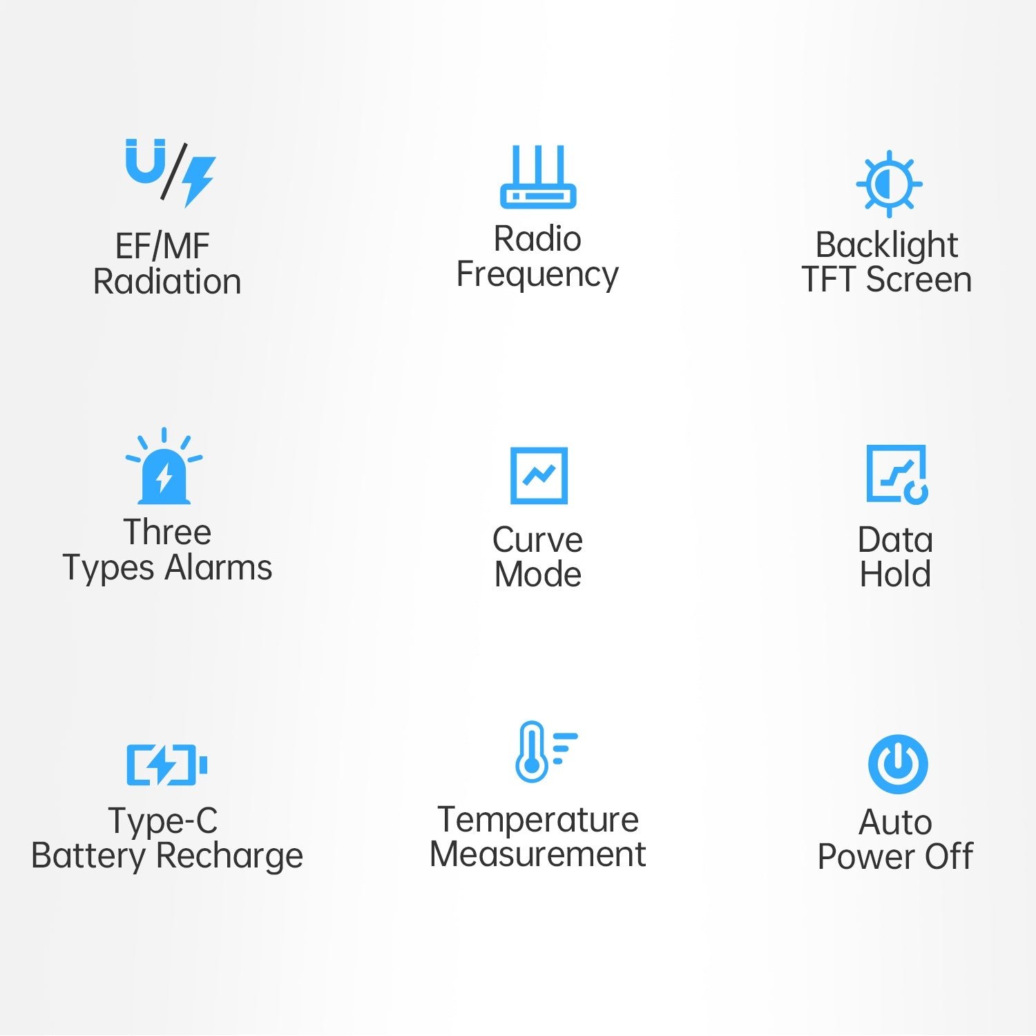 FNIRSI® ERD-10 4-IN-1 Electromagnetic Radiation Detector - Image 4