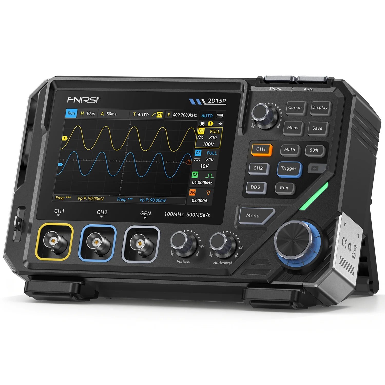 FNIRSI® 2D15P 3-in-1 Benchtop 2CH 100MHz Phosphor Oscilloscope Multimeter